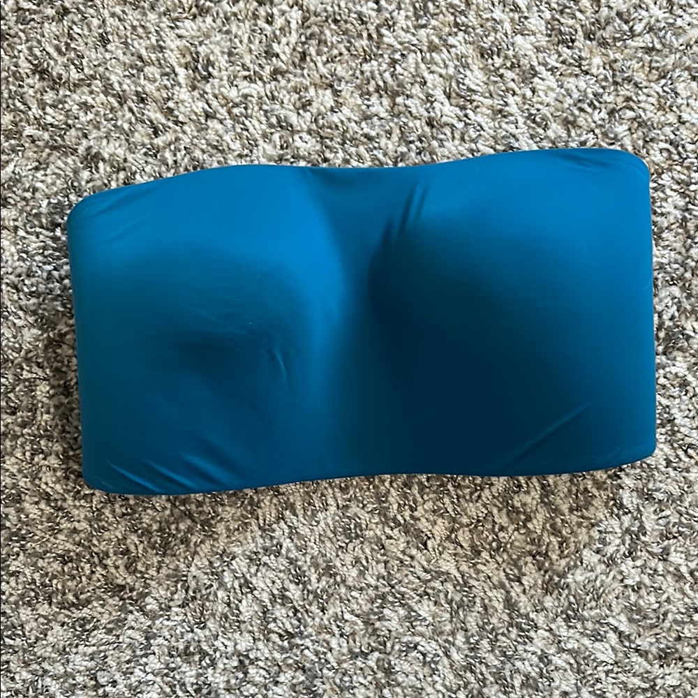 Victoria Secret Blue Strapless Swim Top Size SDD